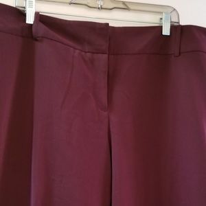 Worthington modern fit slacks size 18 burgundy
